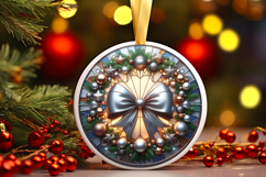 Round Christmass Ornament PNG Product Image 1