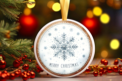 Round Christmass Ornament PNG Product Image 1