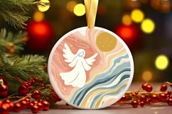 Round Christmas Ornament Sublimation|Clipart Product Image 1