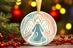 Round Christmas Ornament Sublimation|Clipart Product Image 1
