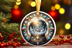 Round Christmass Ornament PNG Product Image 1