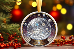 Round Christmass Ornament PNG Product Image 1