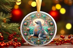 Round Christmas Ornament Sublimation|Clipart Product Image 1