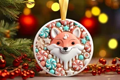 Round Christmas Ornament Sublimation|Clipart Product Image 2