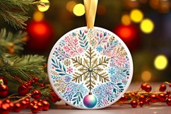 Round Christmas Ornament Sublimation|Clipart Product Image 1