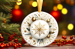 Round Christmass Ornament PNG Product Image 1