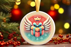 Round Christmas Ornament Sublimation|Clipart Product Image 2