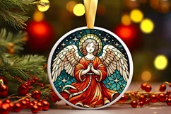Round Christmas Ornament Sublimation|Clipart Product Image 2