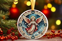 Round Christmas Ornament Sublimation|Clipart Product Image 2