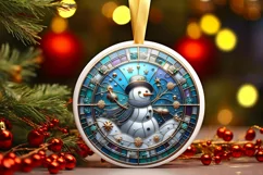 Round Christmas Ornament Sublimation|Clipart Product Image 1