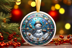 Round Christmass Ornament PNG Product Image 1