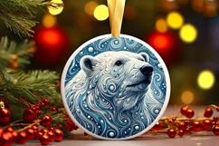 Round Christmas Ornament Sublimation|Clipart Product Image 2