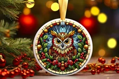 Round Christmas Ornament Sublimation|Clipart Product Image 1