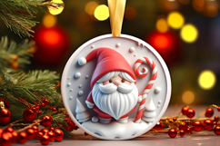 Round Christmass Ornament PNG Product Image 1