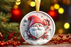 Round Christmas Ornament Sublimation|Clipart Product Image 1