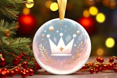Round Christmas Ornament Sublimation|Clipart Product Image 1