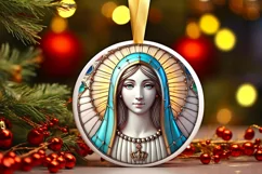 Round Christmas Ornament Sublimation|Clipart Product Image 1