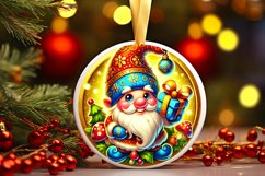 Round Christmas Ornament Sublimation|Clipart Product Image 1