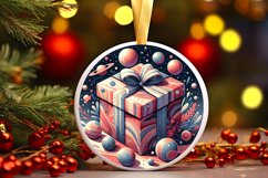 Round Christmas Ornament Sublimation|Clipart Product Image 1