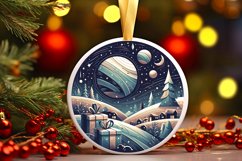 Round Christmas Ornament Sublimation|Clipart Product Image 1