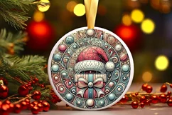 Round Christmas Ornament Sublimation|Clipart Product Image 2
