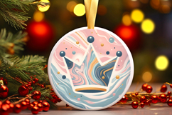 Round Christmass Ornament PNG Product Image 1