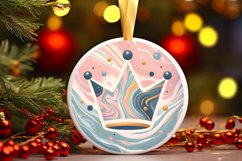 Round Christmas Ornament Sublimation|Clipart Product Image 1