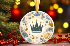 Round Christmass Ornament PNG Product Image 1