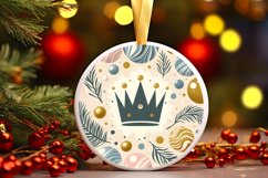 Round Christmas Ornament Sublimation|Clipart Product Image 1