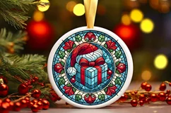 Round Christmas Ornament Sublimation|Clipart Product Image 2