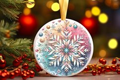 Round Christmas Ornament Sublimation|Clipart Product Image 1