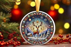 Round Christmas Ornament Sublimation|Clipart Product Image 1