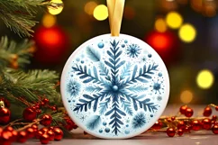 Round Christmas Ornament Sublimation|Clipart Product Image 1