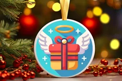 Round Christmas Ornament Sublimation|Clipart Product Image 2