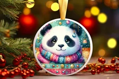 Round Christmas Ornament Sublimation|Clipart Product Image 1