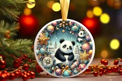Round Christmas Ornament Sublimation|Clipart Product Image 1