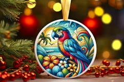 Round Christmas Ornament Sublimation|Clipart Product Image 2