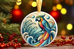 Round Christmas Ornament Sublimation|Clipart Product Image 2