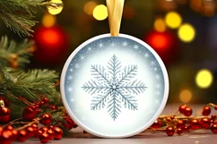 Round Christmas Ornament Sublimation|Clipart Product Image 3