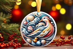 Round Christmas Ornament Sublimation|Clipart Product Image 1