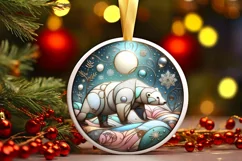 Round Christmas Ornament Sublimation|Clipart Product Image 1