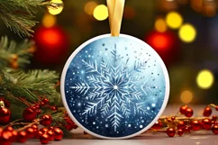 Round Christmas Ornament Sublimation|Clipart Product Image 1