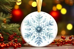 Round Christmas Ornament Sublimation|Clipart Product Image 1