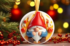 Round Christmas Ornament Sublimation|Clipart Product Image 1