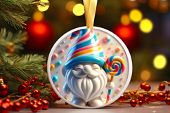 Round Christmass Ornament PNG Product Image 1
