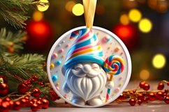 Round Christmas Ornament Sublimation|Clipart Product Image 1