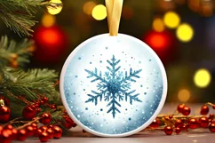 Round Christmas Ornament Sublimation|Clipart Product Image 3