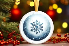Round Christmas Ornament Sublimation|Clipart Product Image 1