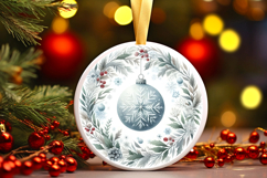 Round Christmass Ornament PNG Product Image 1