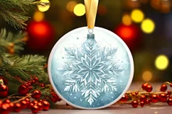 Round Christmas Ornament Sublimation|Clipart Product Image 3